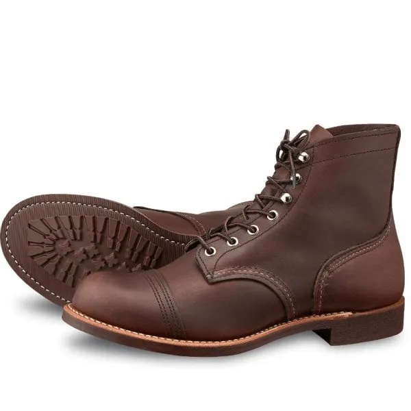 Red Wing Shoes Mens 08111 Iron Ranger Boot in Amber