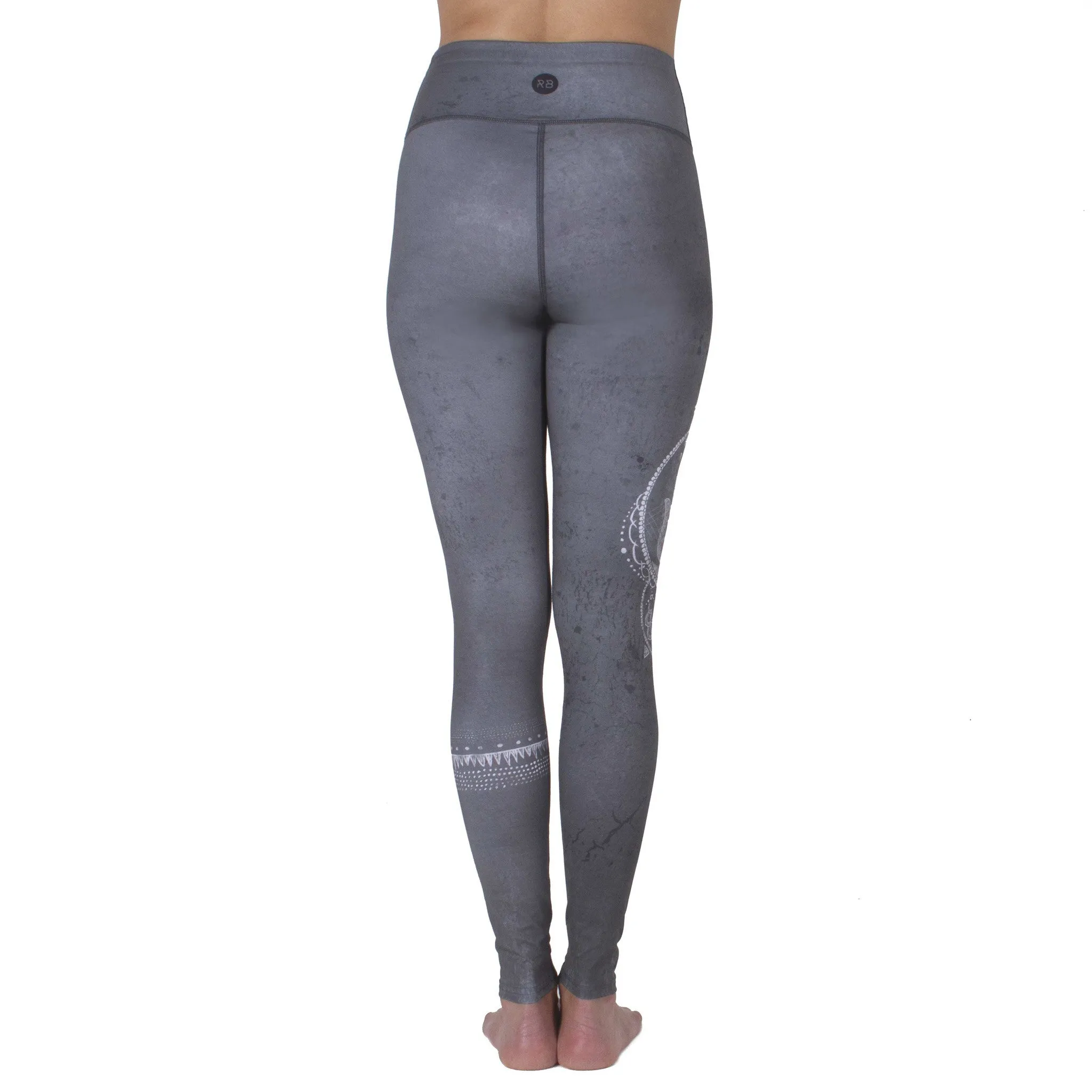 Rose Buddha legging de yoga hamsa fleuri