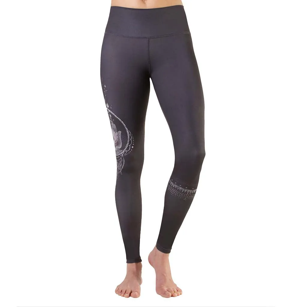 Rose Buddha legging de yoga hamsa fleuri