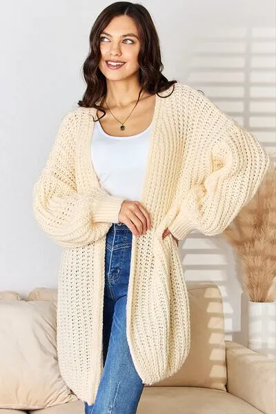 Rousseau Oversized Open Front Knit Cardigan