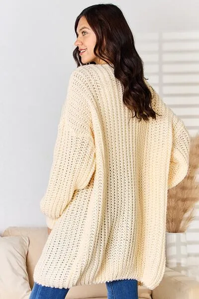 Rousseau Oversized Open Front Knit Cardigan