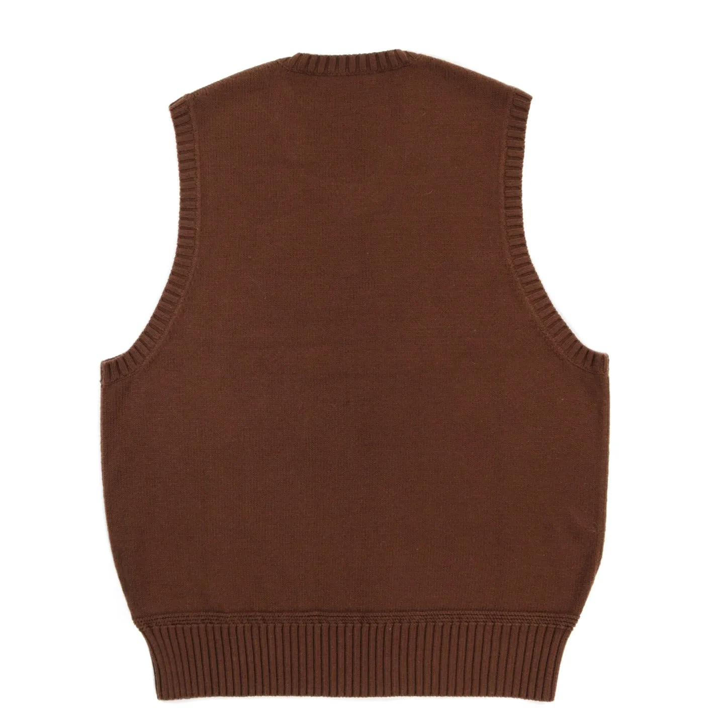 S.K. MANOR HILL SWEATER VEST BROWN COTTON