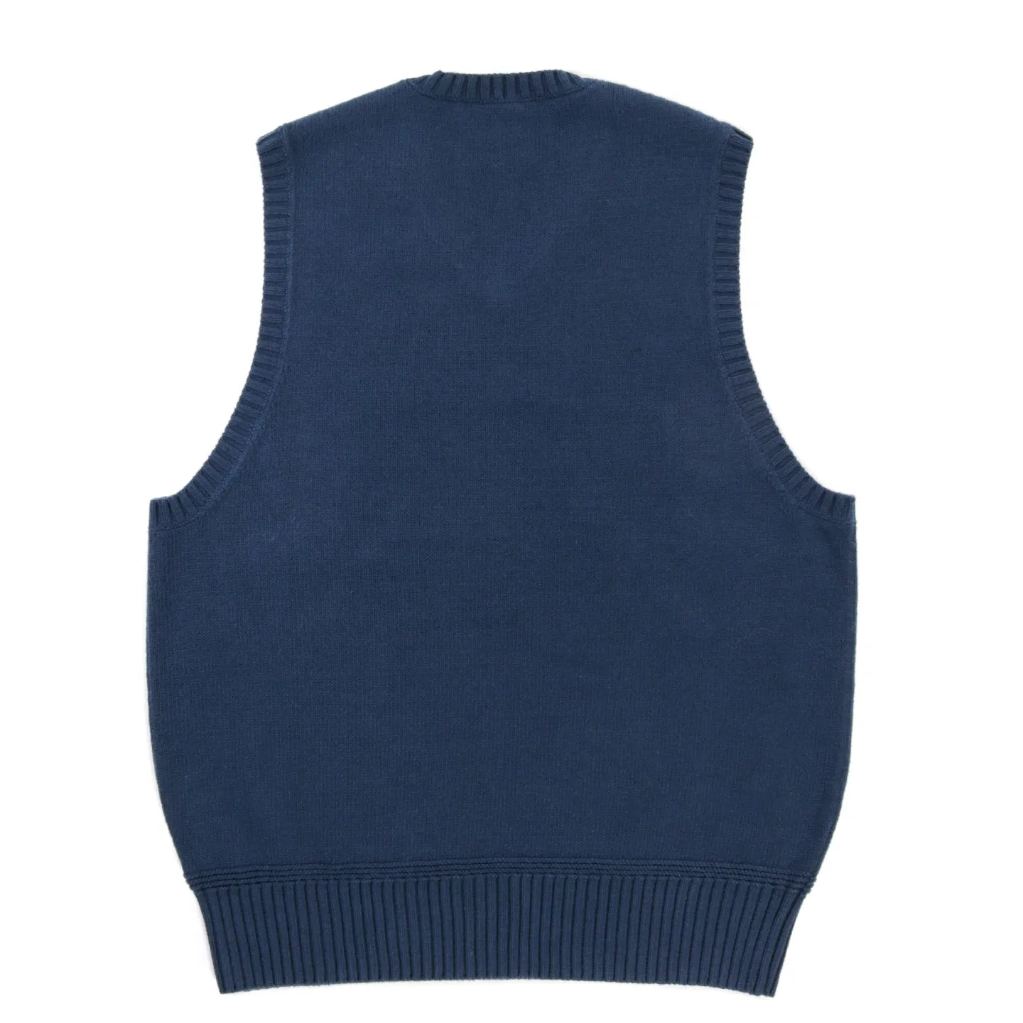 S.K. MANOR HILL SWEATER VEST NAVY COTTON