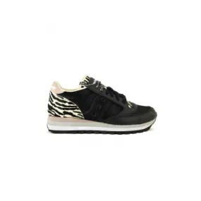 SNEAKERS DONNA JAZZ ORIGINALS IN PELLE ANIMALIER, NERO