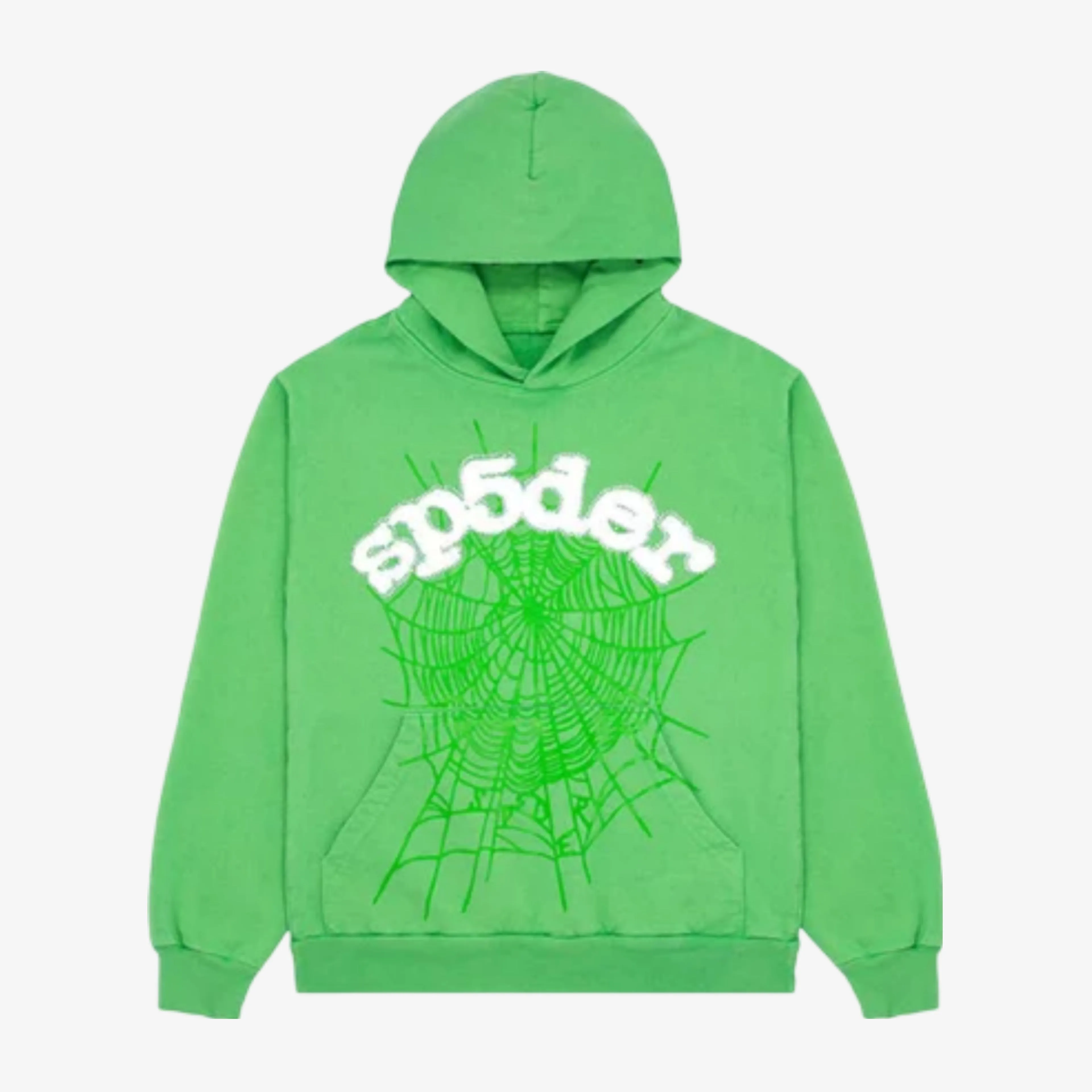 Sp5der 'OG Web' Pullover Hoodie Slime Green SS23