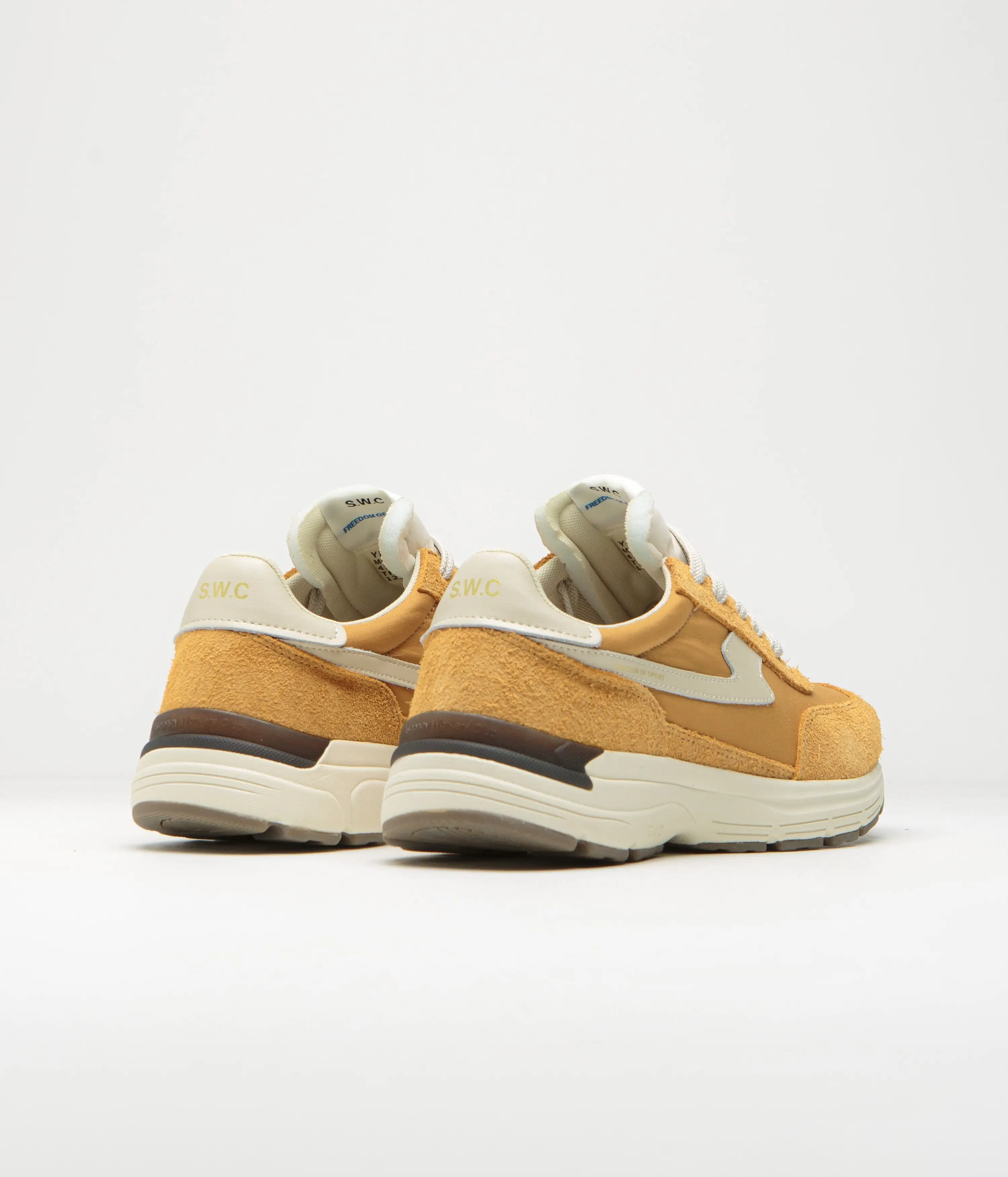 Stepney Workers Club Osier S-Strike Raw Suede Shoes - College Yellow