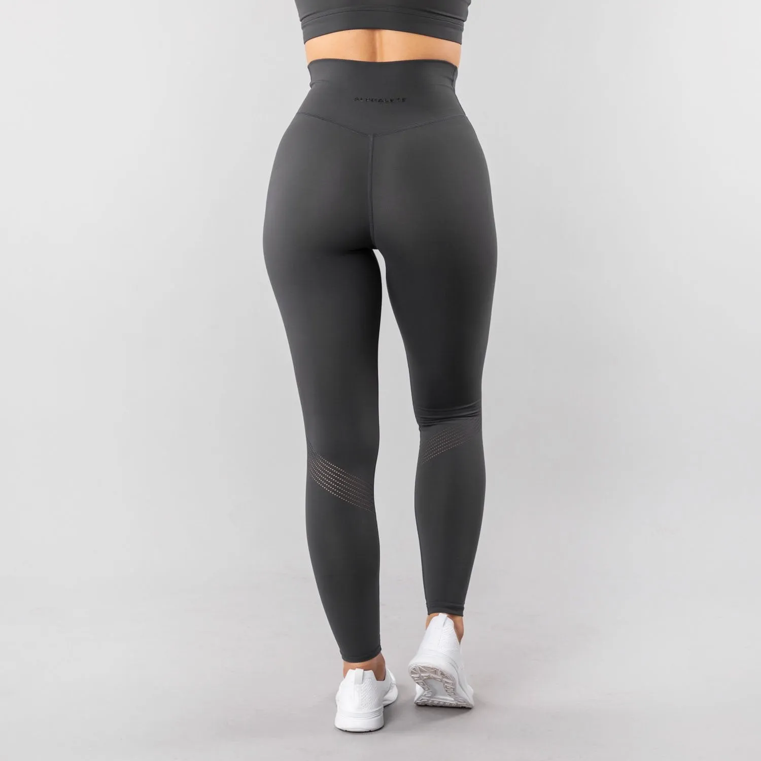 Surface Path Laser-Cut Legging - Dark Grey