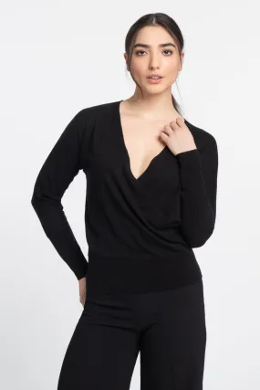 Surplice Wrap Front Sweater