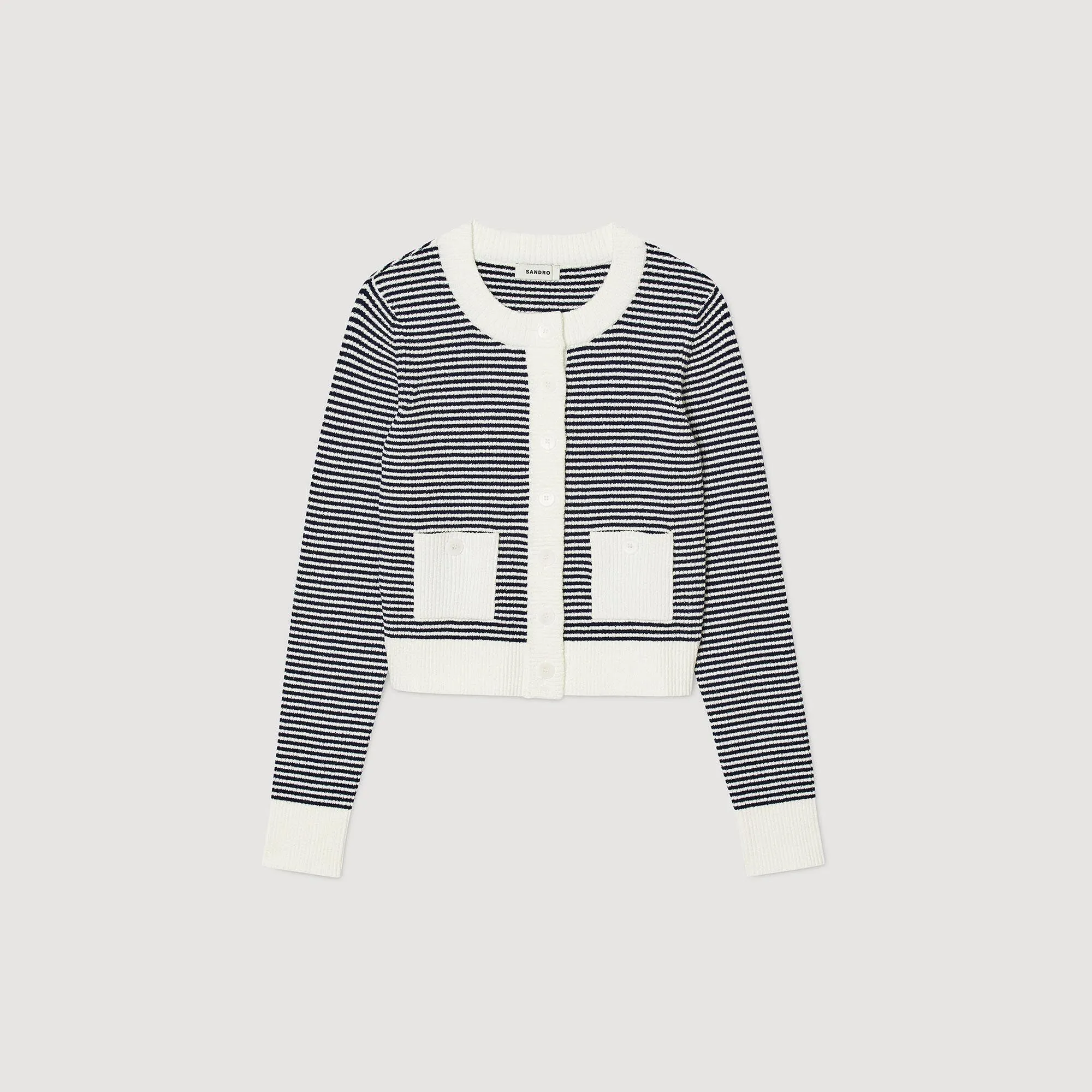 Terry knit cardigan