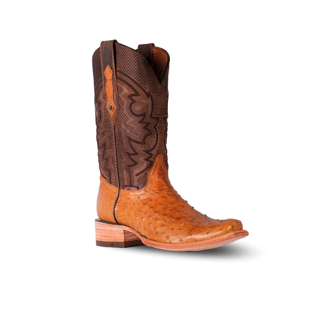 Texas Country Exotic Boot Ostrich Paja AV201