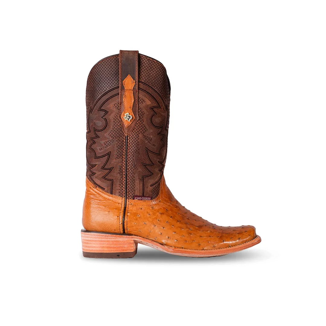 Texas Country Exotic Boot Ostrich Paja AV201