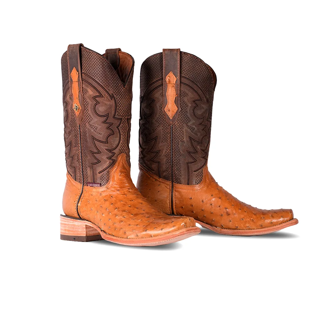 Texas Country Exotic Boot Ostrich Paja AV201