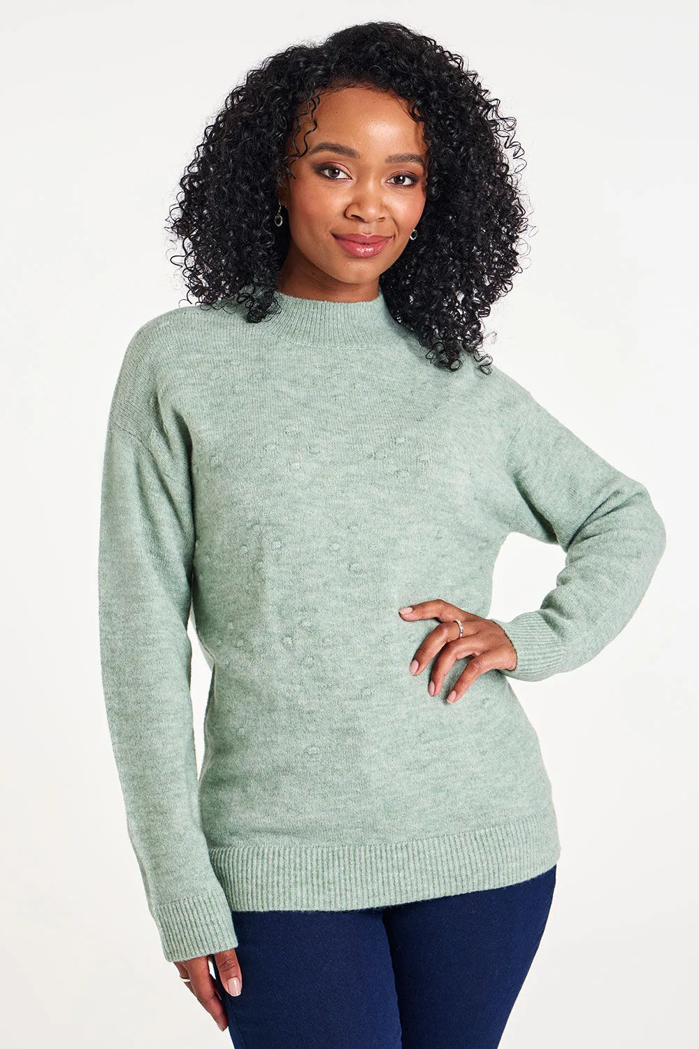 Textured Turtle Neck Jumper