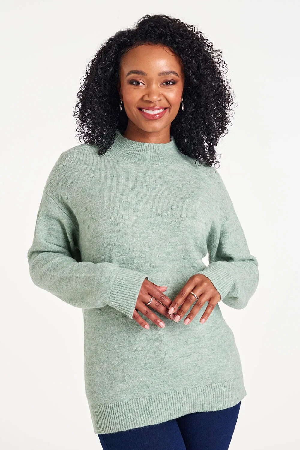 Textured Turtle Neck Jumper