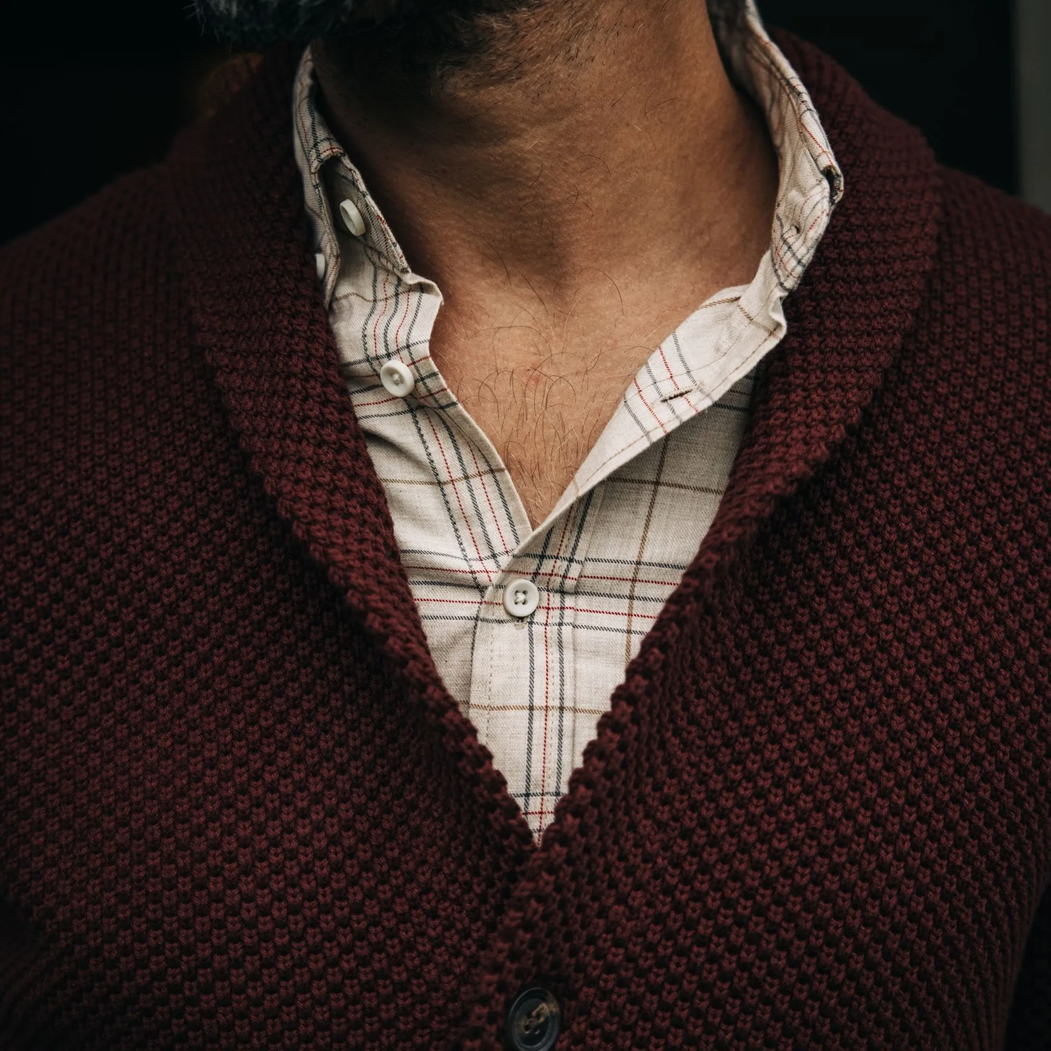 The Crawford Sweater in Black Cherry