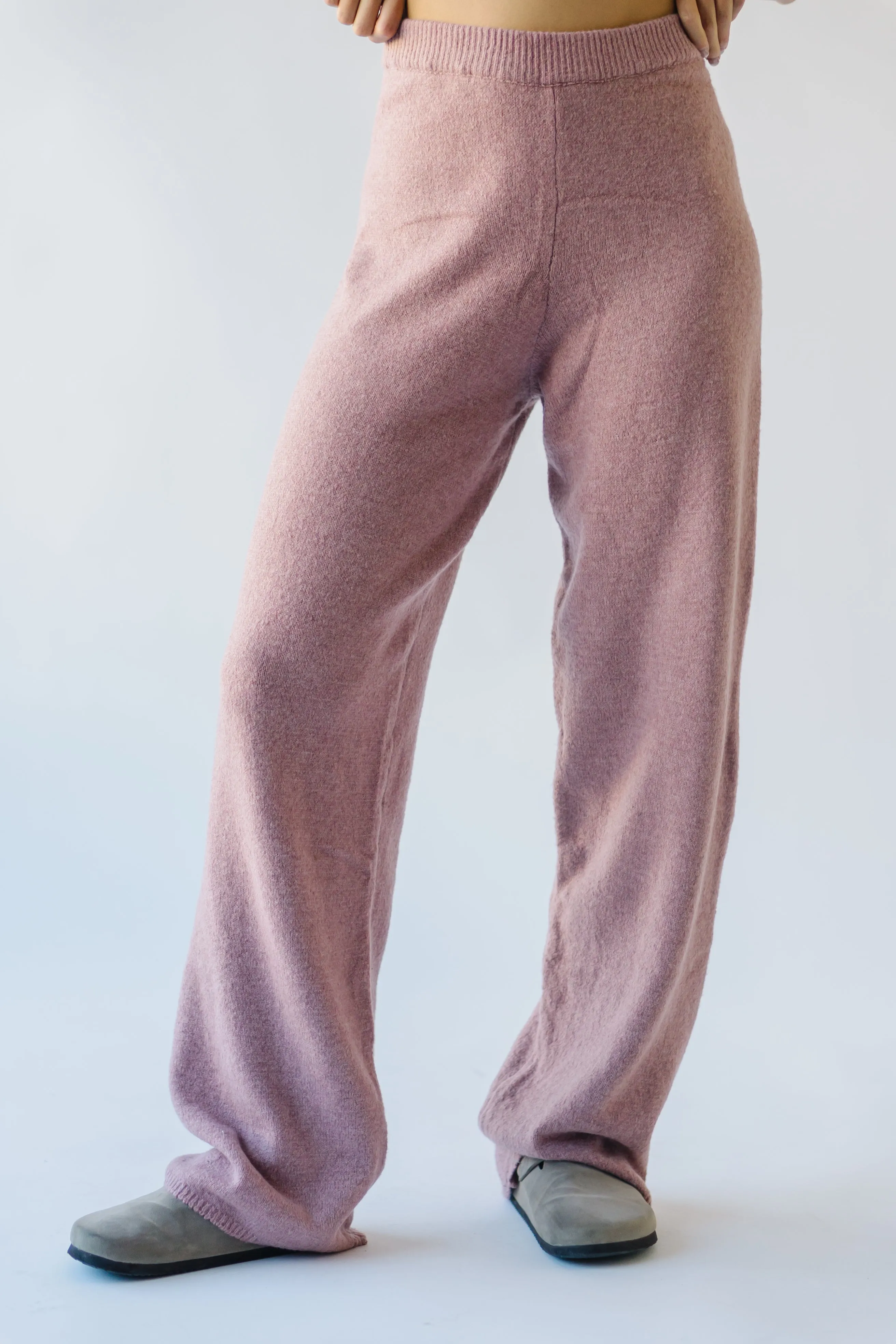 The Richins Knit Sweater Pant in Dusty Pink