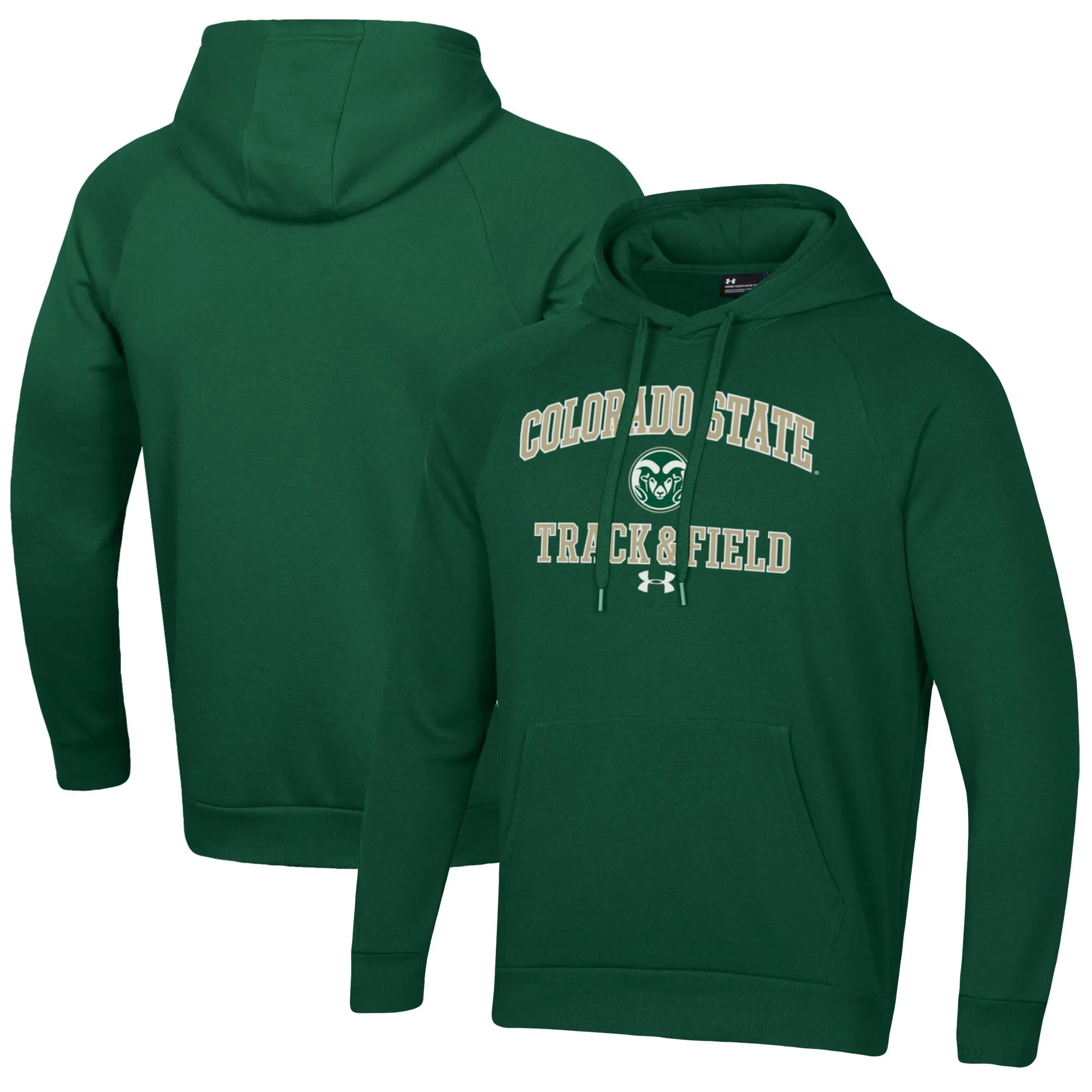 Under Armour  Colorado State Rams Green Track & Field All Day Fleece Pullover Hoodie