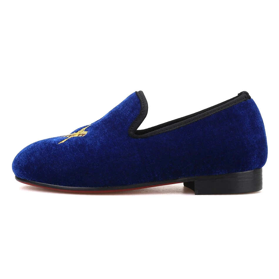 Velvet Shoes Red cotton comfortably insole Party and birthday Loafers