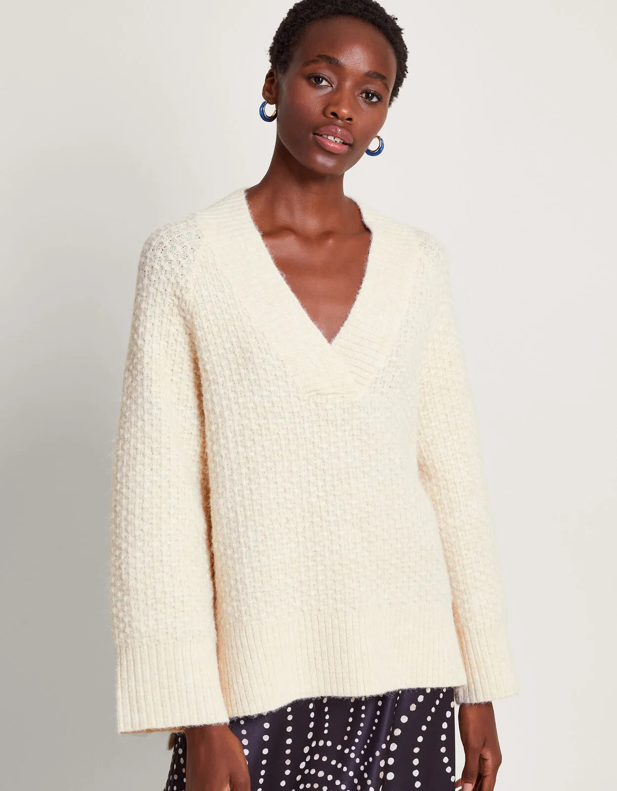 Vicky V-Neck Jumper Ivory