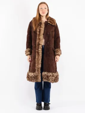 Vintage 70's Penny Lane Sheepskin Coat in Brown