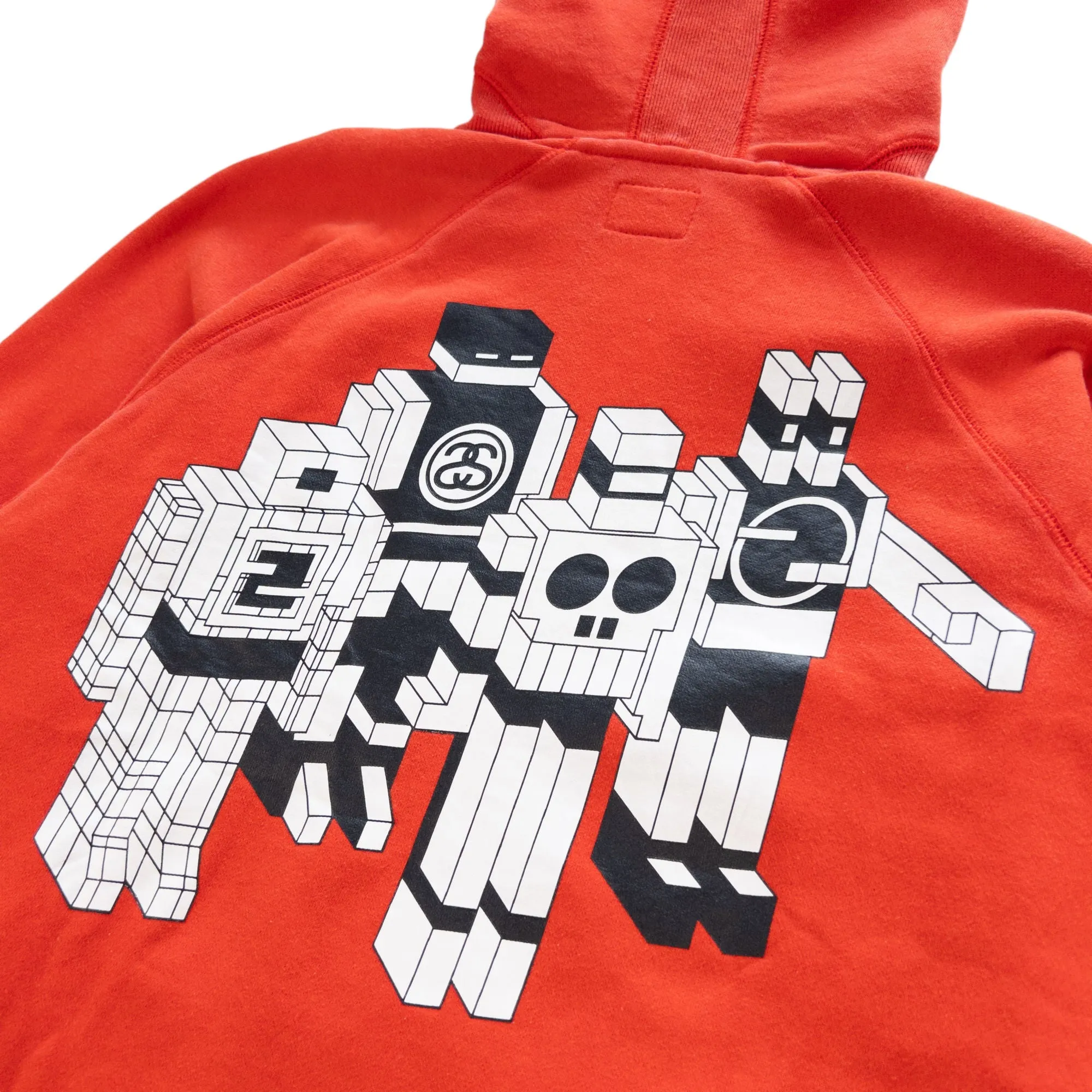 Vintage Stussy Robots Hoodie Size M