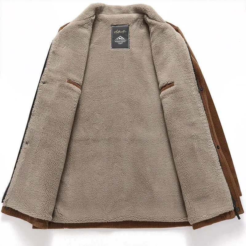 Winter Casual Solid Wool Blend Solid Pattern Outerwear Coat for Men