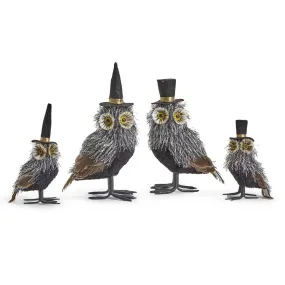 Wise Guys Halloween Hand-Crafted Owls In Assorted Styles & Sizes