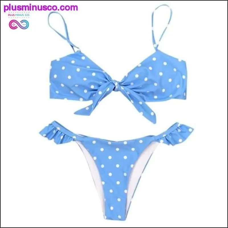 Womens Dot Print Bikini Push-up Bikinis Swimwear Swimsuit