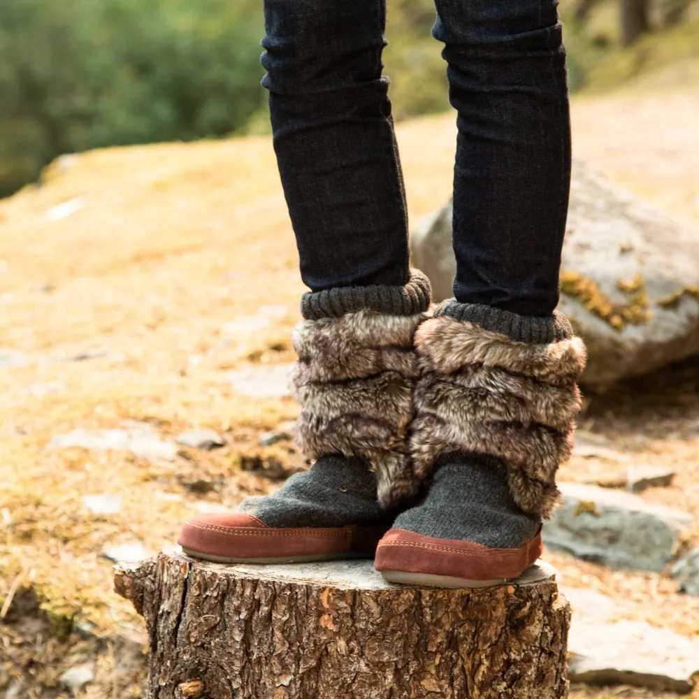 Women's Slouch Boot Slippers with Indoor/Outdoor Sole