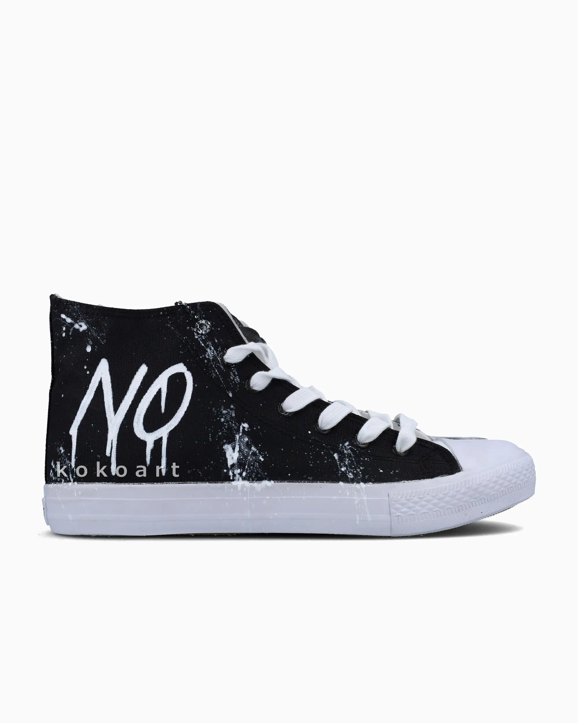 Yes No Hand Painted Shoes