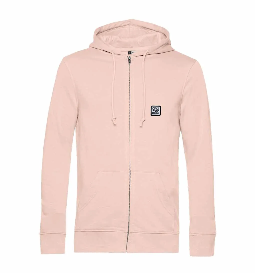 Zip Hoodie COMBAT PATCH - Soft Rose